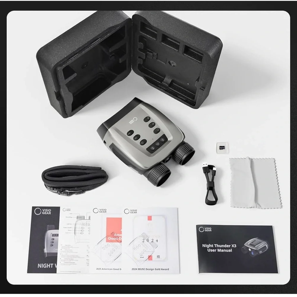 Digital Night Vision Binoculars - Black and Gray
